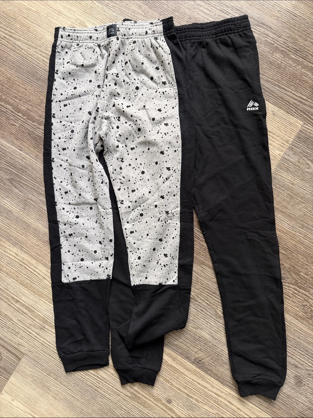 RBX Kids Black and Gray Speckled Jogger Set